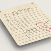 "Reserve our Date" - Save the Dates in Red Hot by Ilene Guy - Detail