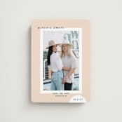 "Minimal Modern" - Save the Dates in Melon by Kelly Watkins - Magnet Front