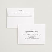"Say Less" - Save the Dates in Almond by Stephanie Hawkes - FREE Recipient Addressing