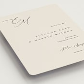 "Corner" - Save the Dates in Linen by Kelly Schmidt - Detail