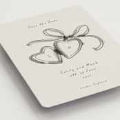 "Heart Shaped Locket" - Save the Dates in Ink Wash by Ani Somi - Detail