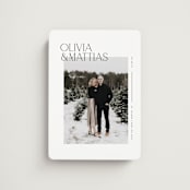 "Overlapped" - Save the Dates in Silk by Kelly Schmidt - Magnet Front