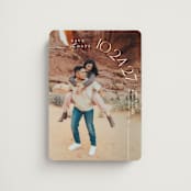 "Curved Date" - Save the Dates in Pearl by Brooke Chandler - Magnet Front