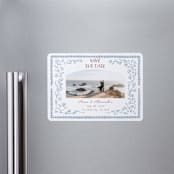 "Perfect Day" - Save the Dates in Aquamarine by Elisa Lara Campos - Magnet Front