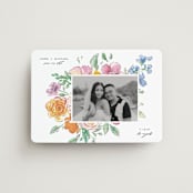 "Floral Pop" - Save the Dates in Vibrance Press by Itsy Belle Studio - Magnet Front