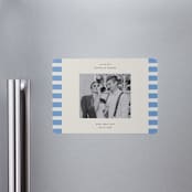 "Modern Border" - Save the Dates in Sky by Jackie Crawford - Magnet Front