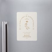 "Floral Type Arch" - Save the Dates in Cream by Baumbirdy - Front
