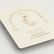 "Floral Type Arch" - Save the Dates in Cream by Baumbirdy - Detail