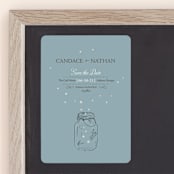 "Fireflies" - Save the Dates in Cornflower by Paige Rothhaar - Front