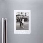 "Framed Minimalist" - Save the Dates in Silk by Kelly Schmidt - Magnet Front