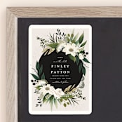 "Botanical Ring" - Save the Dates in Ivory by Susan Moyal - Front