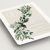 "Watermark" - Save the Dates in Taupe by Kaydi Bishop - Detail