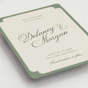 "classic bold border" - Save the Dates in Olive by Cass Loh - Detail