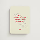 "Love Note" - Save the Dates in Latte by Helena Vitto - Front