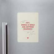 "Love Note" - Save the Dates in Latte by Helena Vitto - Magnet Front