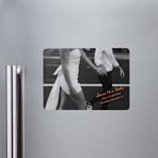 "Imprint" - Save the Dates in Tangerine by Jelena Vuletic - Magnet Front