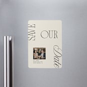 "True Romance" - Save the Dates in Buttercream by Olivia Goree - Magnet Front