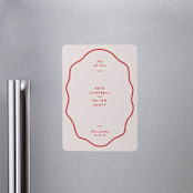 "Croquet" - Save the Dates in Cherry by Megan Davis - Magnet Front