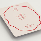 "Croquet" - Save the Dates in Cherry by Megan Davis - Detail