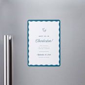 "Meet us" - Save the Dates in Ocean by Kelly Schmidt - Magnet Front