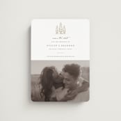 "Arborvitae" - Save the Dates in Champagne by Sarah Brown - Front