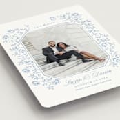 "Framed Florals" - Save the Dates in Sky by Robert and Stella - Detail