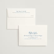 "Framed Florals" - Save the Dates in Sky by Robert and Stella - FREE Recipient Addressing
