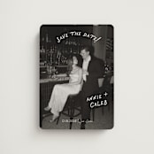 "Lovers" - Save the Dates in Ivory by Stephanie Heinrich Godbout - Front