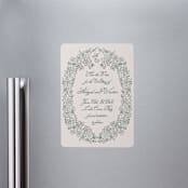 "Crest Florale" - Save the Dates in Moss by Tamara Hilje - Magnet Front