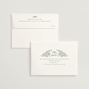 "Crest Florale" - Save the Dates in Moss by Tamara Hilje - FREE Recipient Addressing