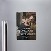 "The Cinema" - Save the Dates in Quartz by Kristie Kern - Magnet Front