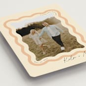 "Wavy" - Save the Dates in Seashell by Robert and Stella - Detail
