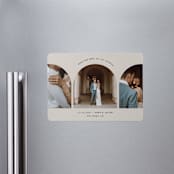 "Pure Elegance" - Save the Dates in Sand by Kristin Oliversen - Magnet Front
