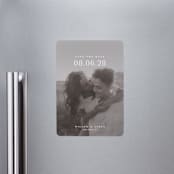 "Classic Big Date" - Save the Dates in Moonstone by Lucrecia Caporale - Magnet Front