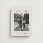 "Moment in Time" - Save the Dates in Eggshell by Paper Raven Co. - Front