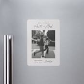 "Moment in Time" - Save the Dates in Eggshell by Paper Raven Co. - Magnet Front
