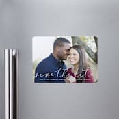 "Etched in love" - Save the Dates in Cloud by Stacey Meacham - Front