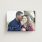 "Etched in love" - Save the Dates in Cloud by Stacey Meacham - Magnet Front