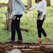 "modern minimalist" - Save the Dates in Snow by Sandra Picco Design - Detail