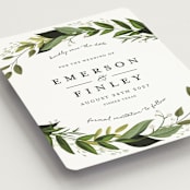 "Vines of Green" - Save the Dates in Fern by Susan Moyal - Detail