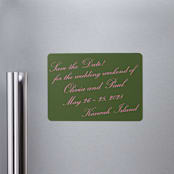 "Kiawah" - Save the Dates in Moss by Megan Davis - Magnet Front