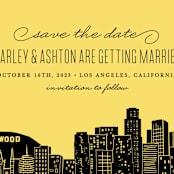 "Big City - Los Angeles" - Save the Dates in Lemondrop by Hooray Creative - Detail