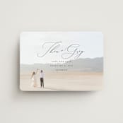 "Enchantment" - Save the Dates in Graphite by Snow and Ivy - Magnet Front