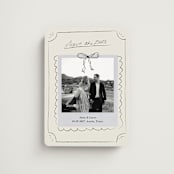 "Easy Lover" - Save the Dates in Cream by Helena Vitto - Magnet Front