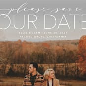 "Mixed Type" - Save the Dates in Linen by Erin Deegan - Detail