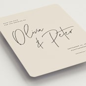 "Signed" - Save the Dates in Champagne by JoAnn Jinks - Detail