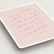 "Ink scribble" - Save the Dates in Rosebud by Adelyn T. - Detail