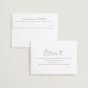 "Because of you" - Save the Dates in Marshmallow by Lea Delaveris - FREE Recipient Addressing