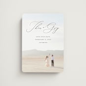 "Enchantment" - Save the Dates in Graphite by Snow and Ivy - Magnet Front