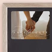 "Sweeping Flourish" - Save the Dates in Ash by Hannah Williams - Front